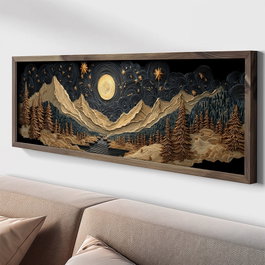 Wallity LAC082-150 Pintura Decorativa enmarcada de MDF Multicolor